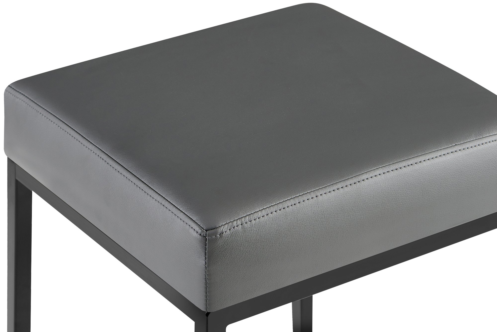 2er Set Barhocker Montreal 85 Kunstleder schwarz, grau