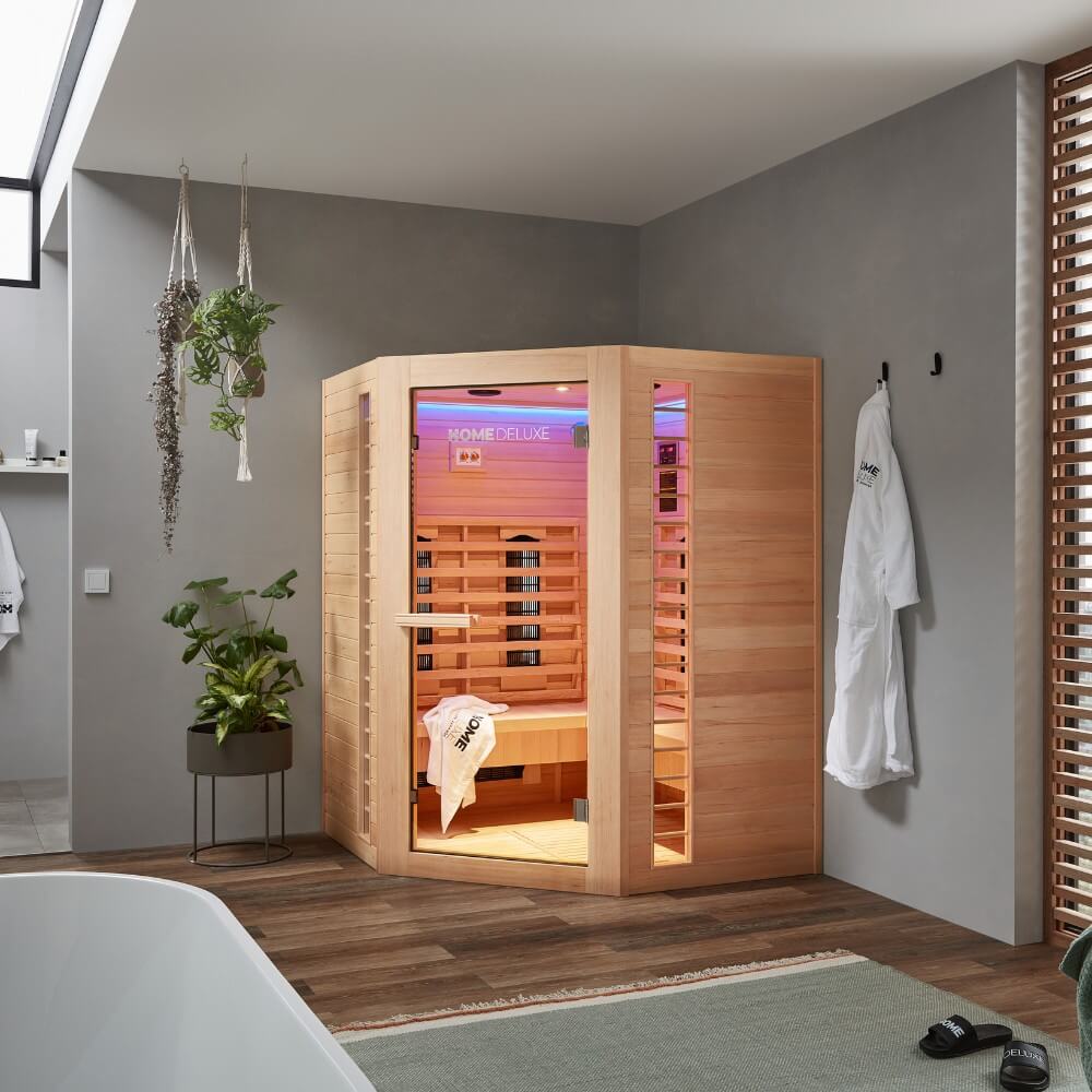 Infrarotkabine REDSUN DELUXE XXL - 150 x 150 cm für 4 Personen