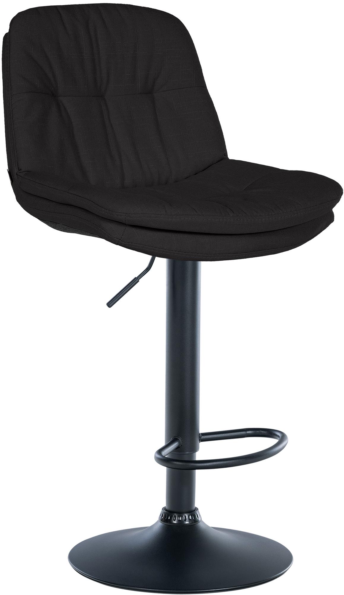 Barhocker Laurel Stoff schwarz, schwarz