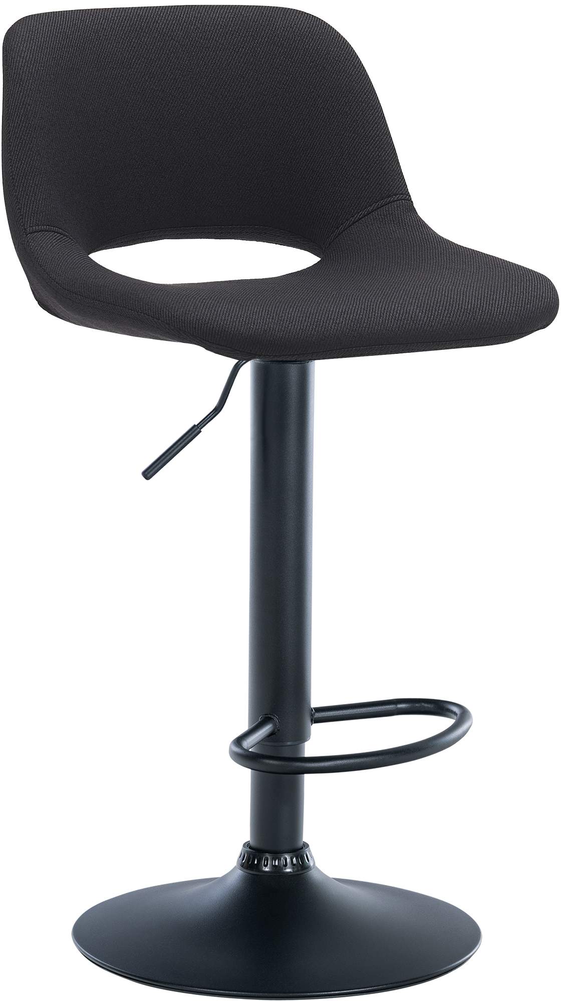 Barhocker Camden Stoff schwarz, schwarz
