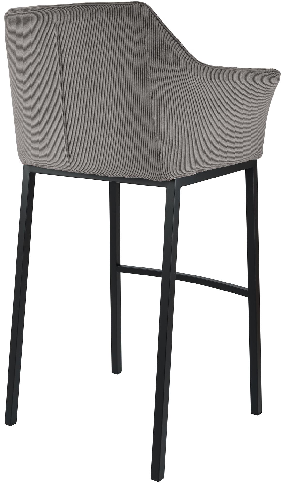 Barhocker Damaso B Cord mit 4-Fuß Gestell, taupe