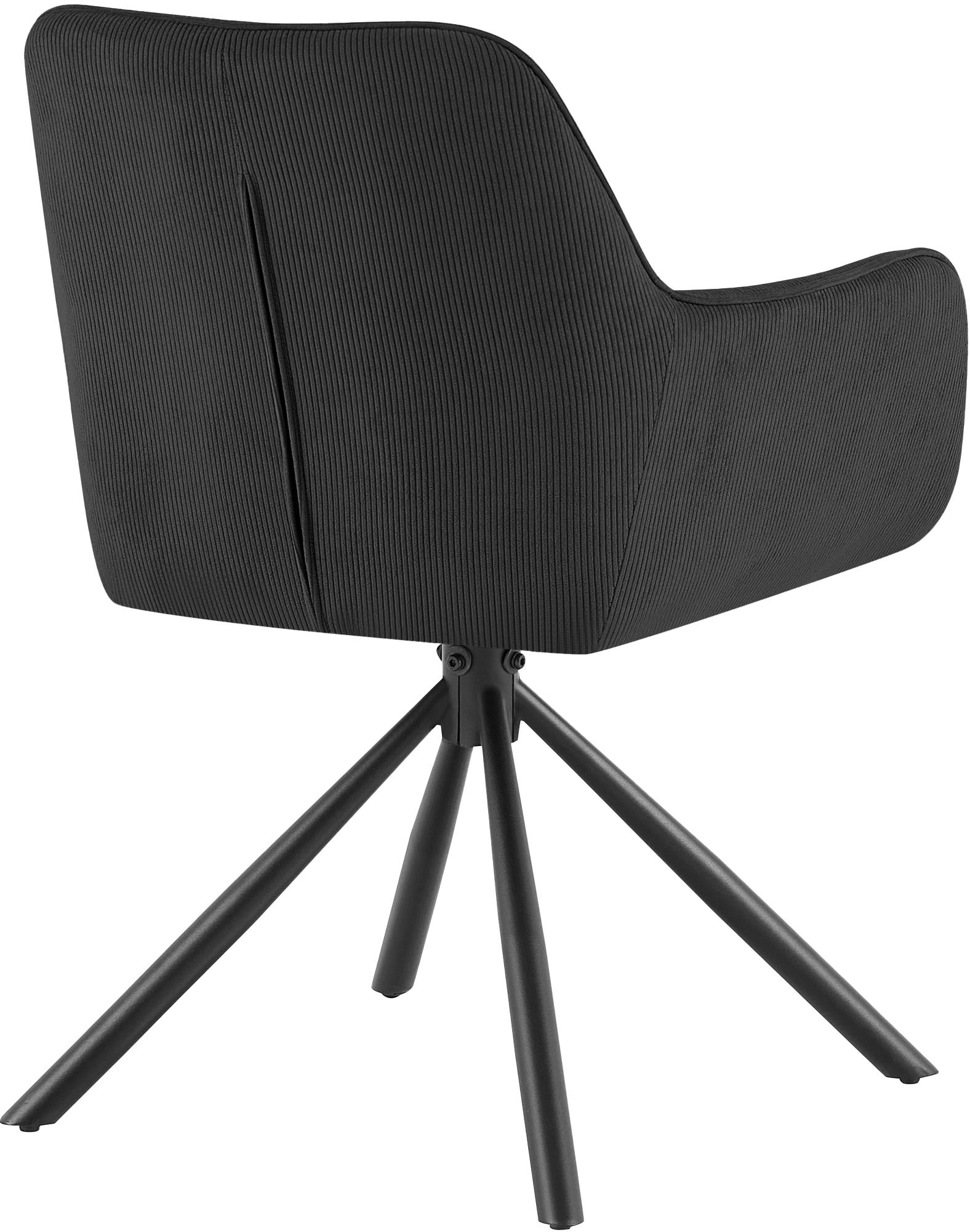 Stuhl Tipton Cord, schwarz