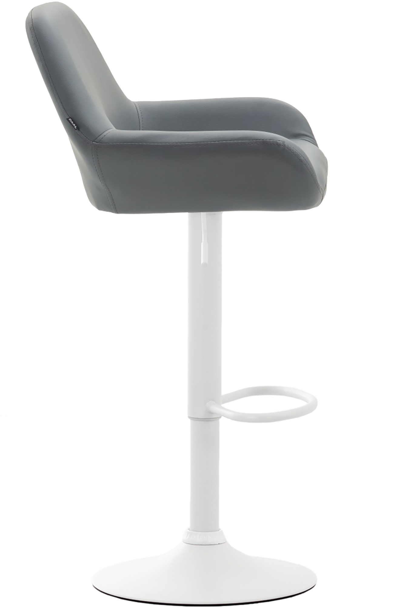 2er Set Barhocker Braga Kunstleder weiß, grau