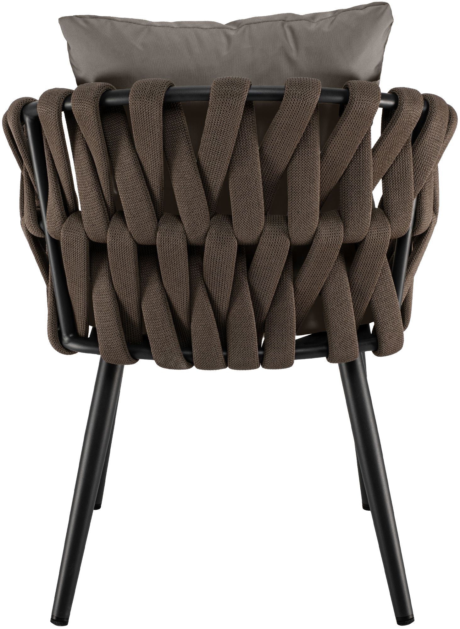Gartenstuhl Naxos Taupe mit Sitzkissen, grau