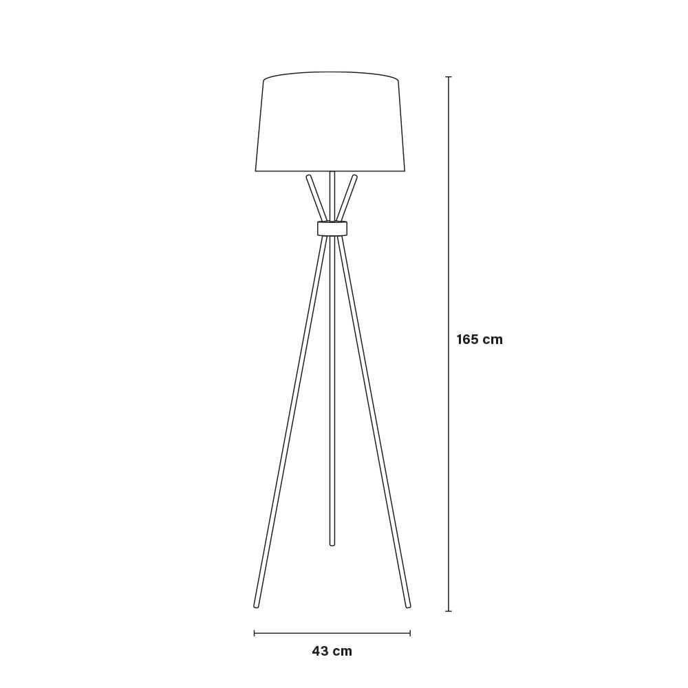 Stehlampe LUNA - Schwarz/Gold