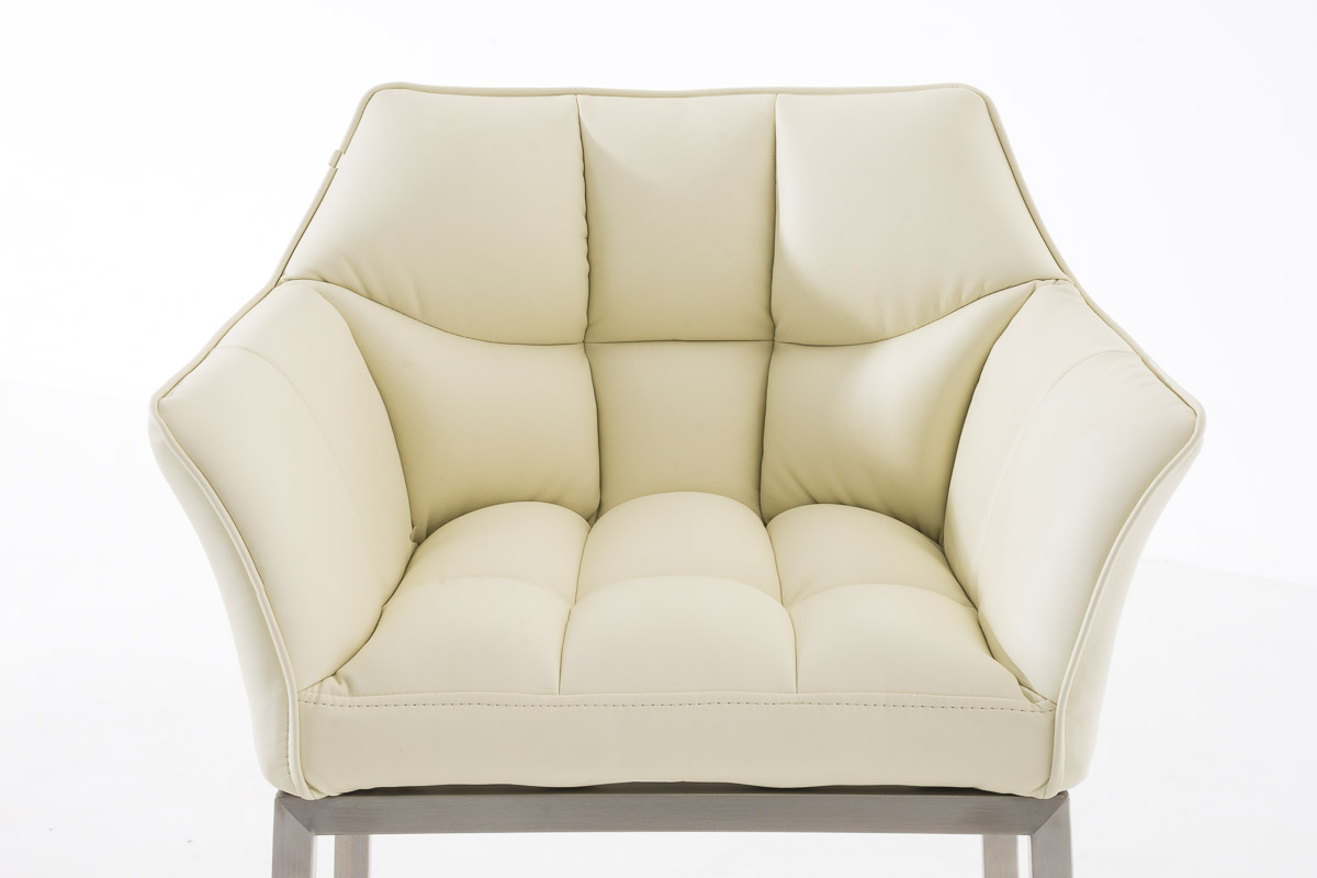 Barhocker Damaso E mit 4-Fuß Gestell, creme