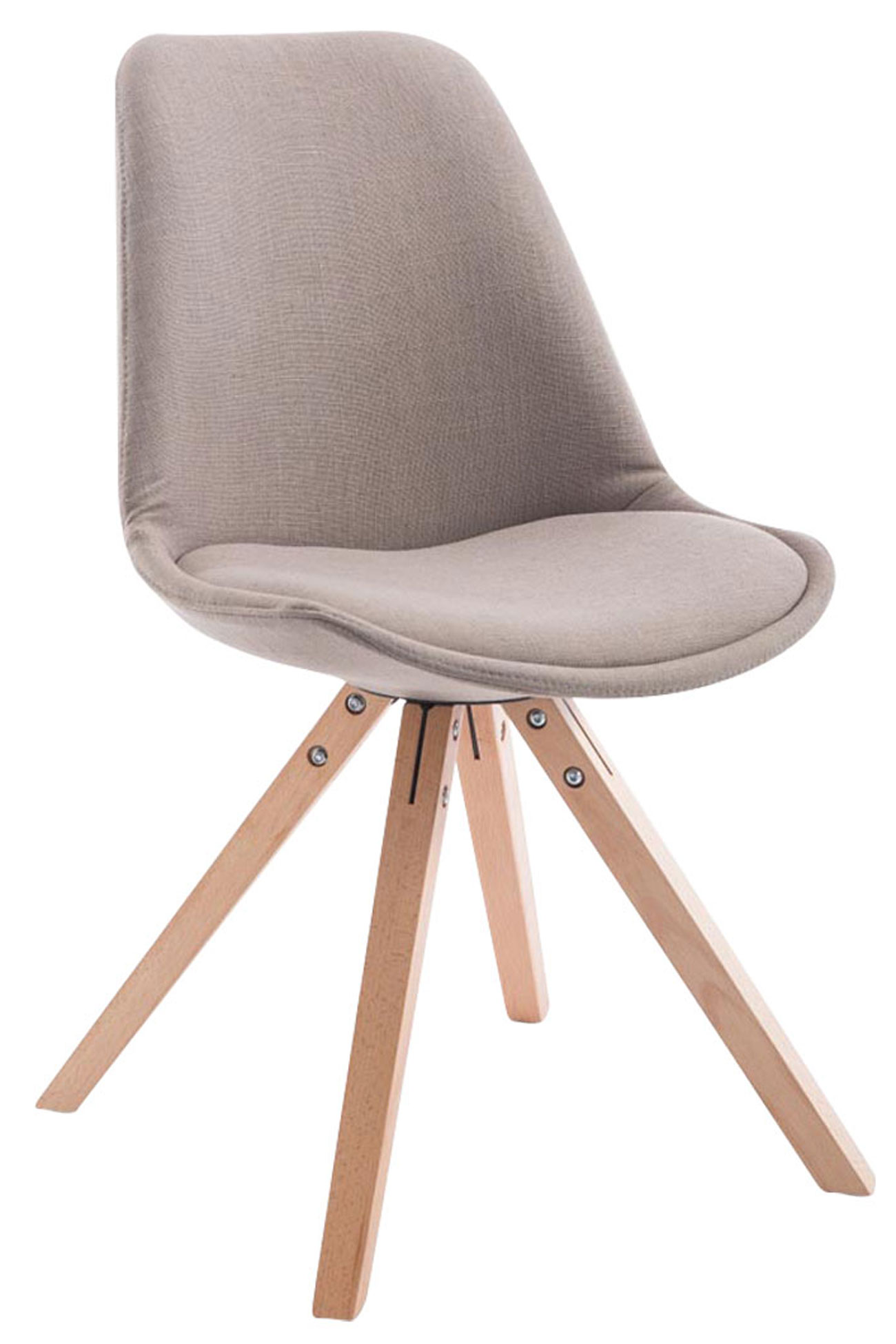 Besucherstuhl Toulouse Stoff Natura Square, taupe