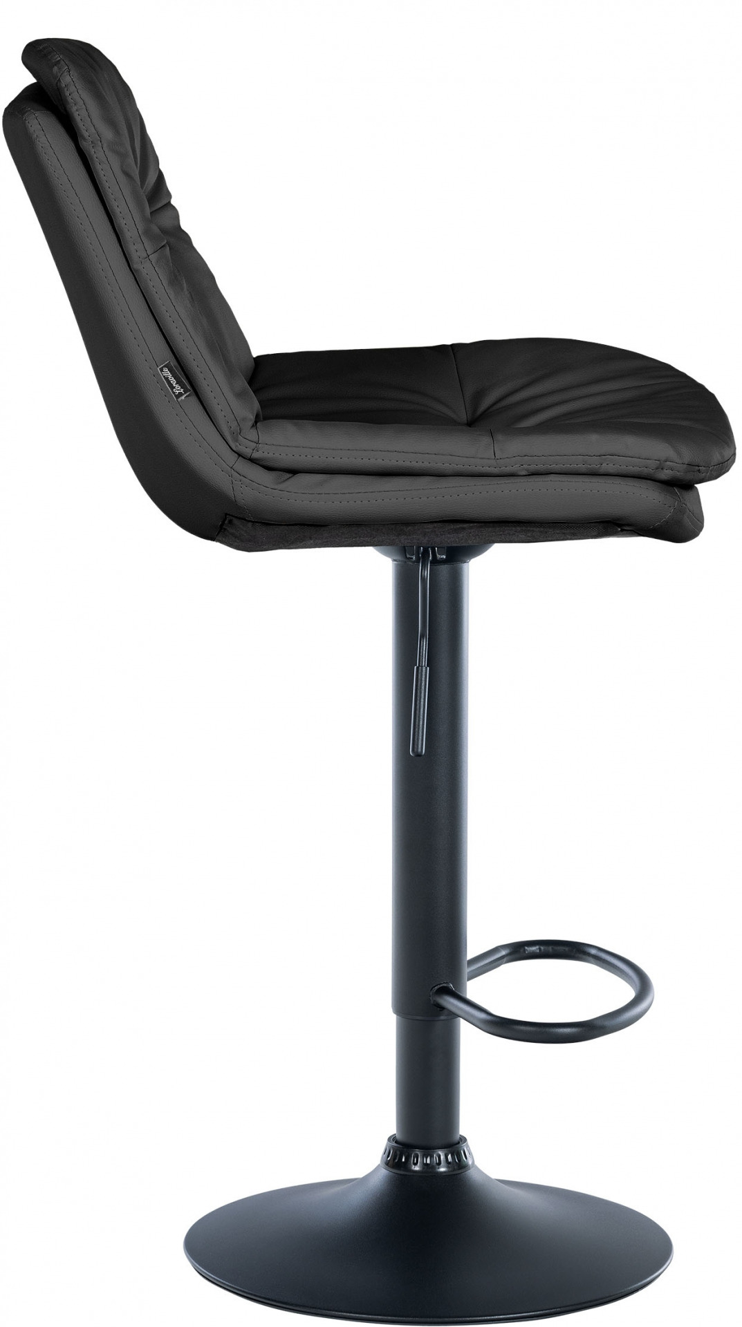 Barhocker Laurel Kunstleder schwarz, schwarz