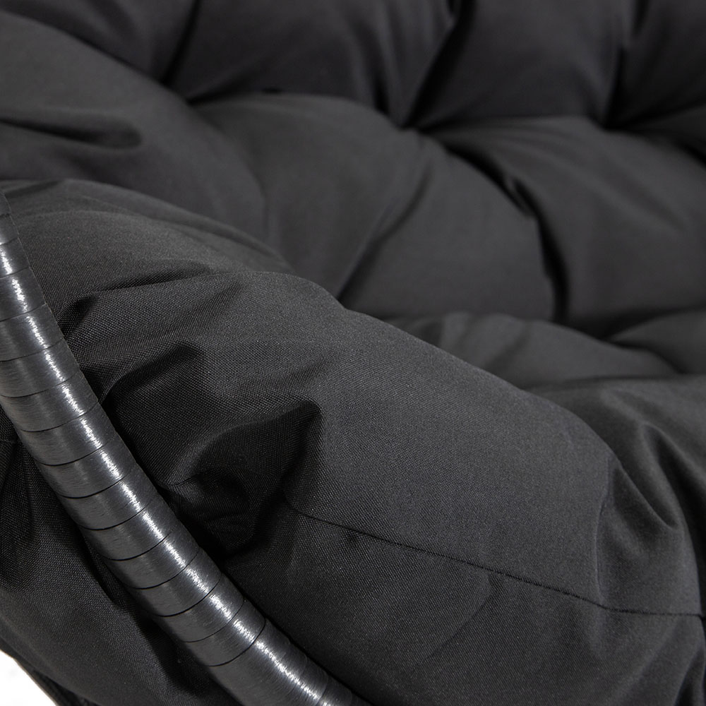 Hängesessel LOMA – 2 Sitzer Schwarz