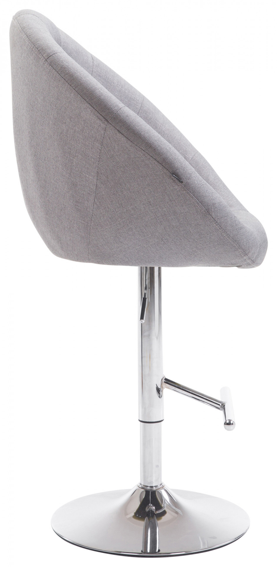 Barhocker London V2 Stoff chrom, grau