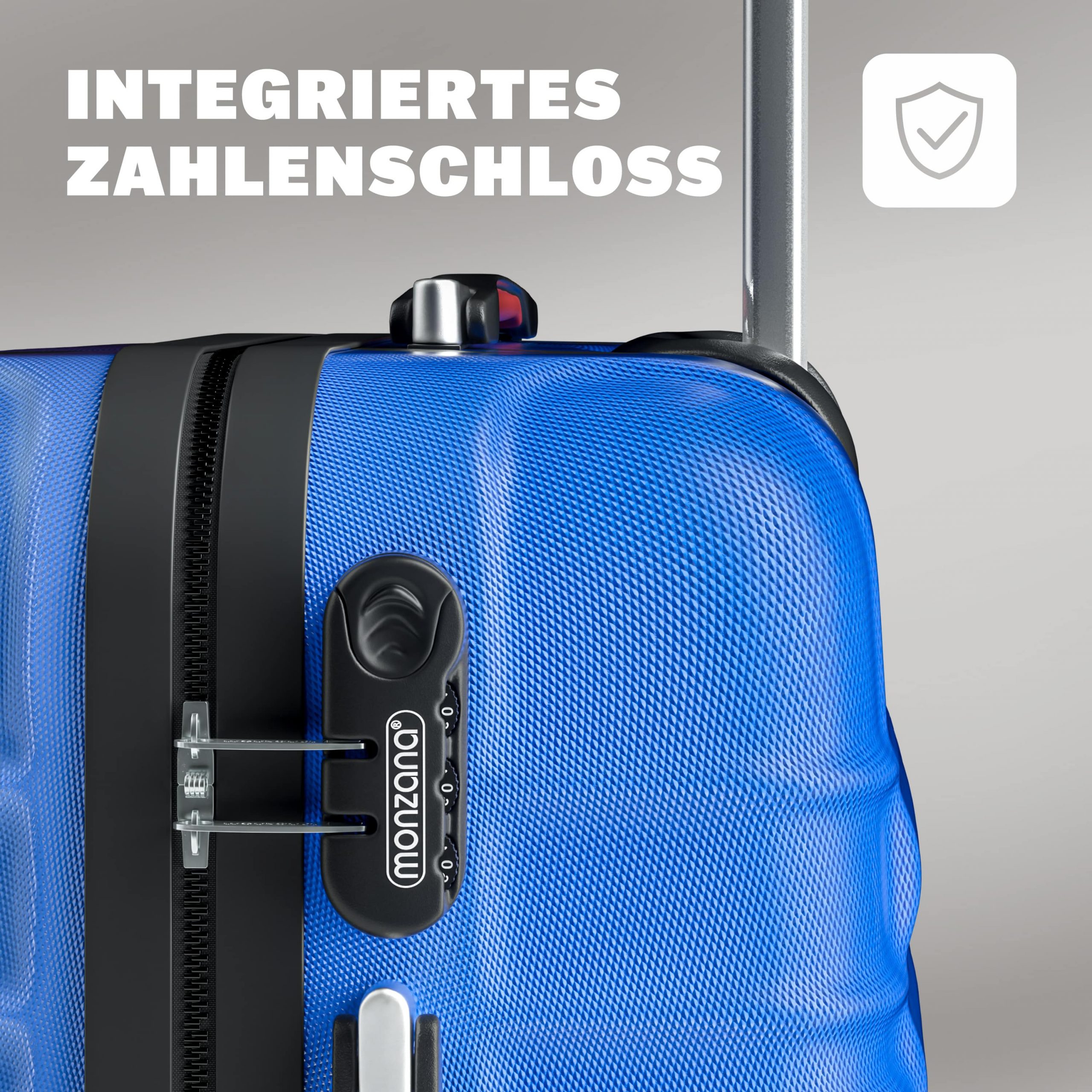 Hartschalenkoffer Set 4tlg Rollen 360º Blau ABS