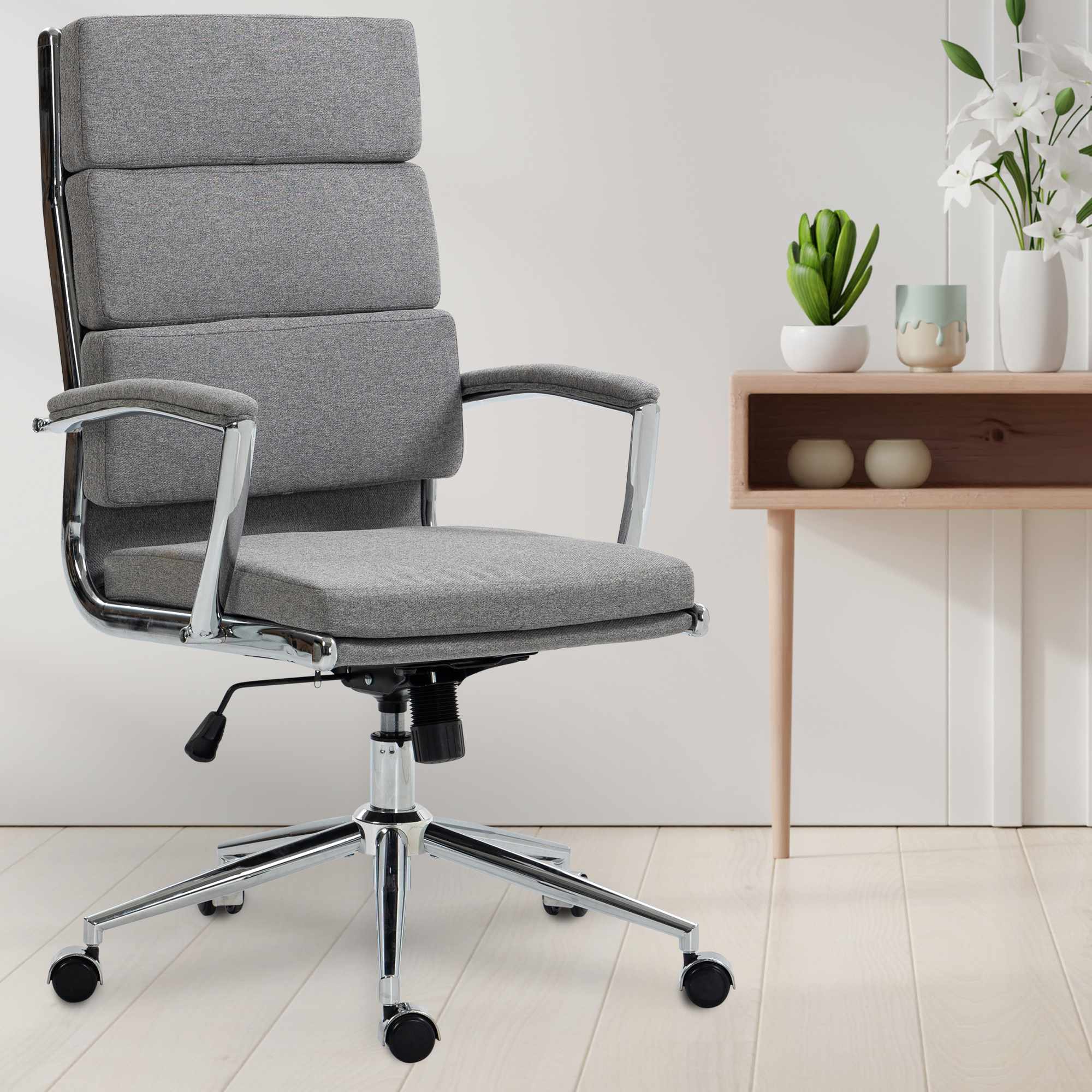 Bürostuhl Cleveland Stoff, grau
