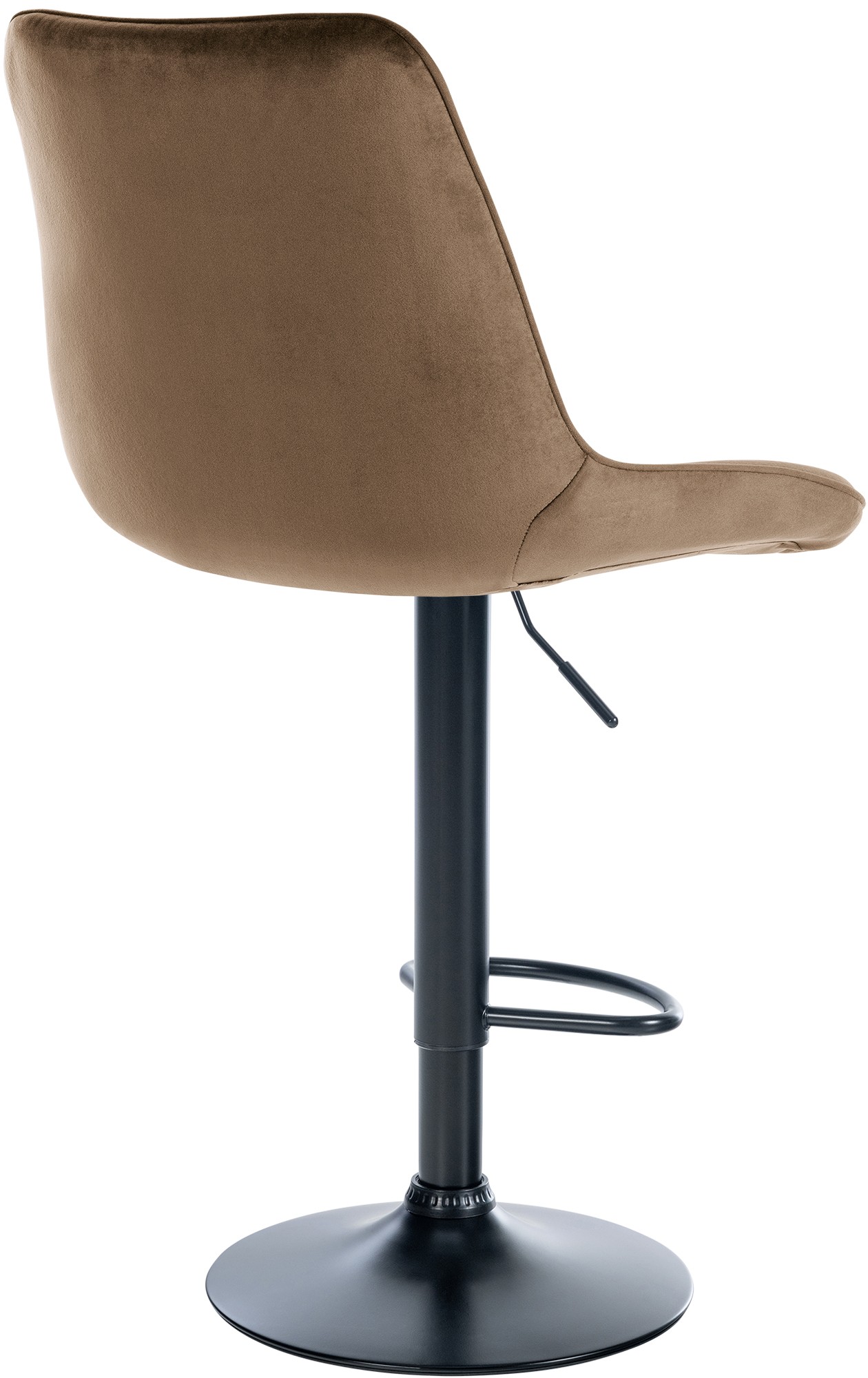 Barhocker Toni Samt schwarz, braun