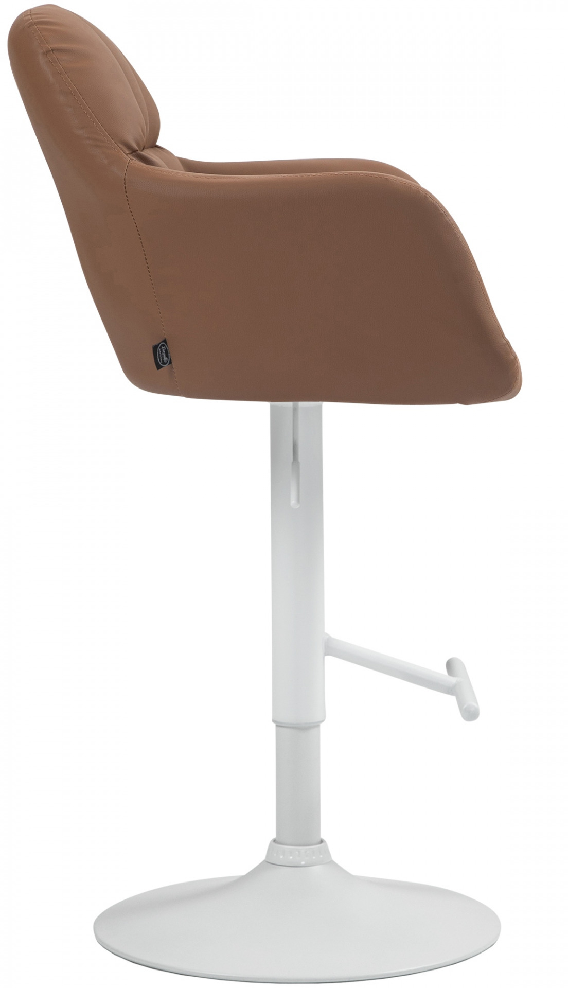 Barhocker Natoma Kunstleder weiß, hellbraun