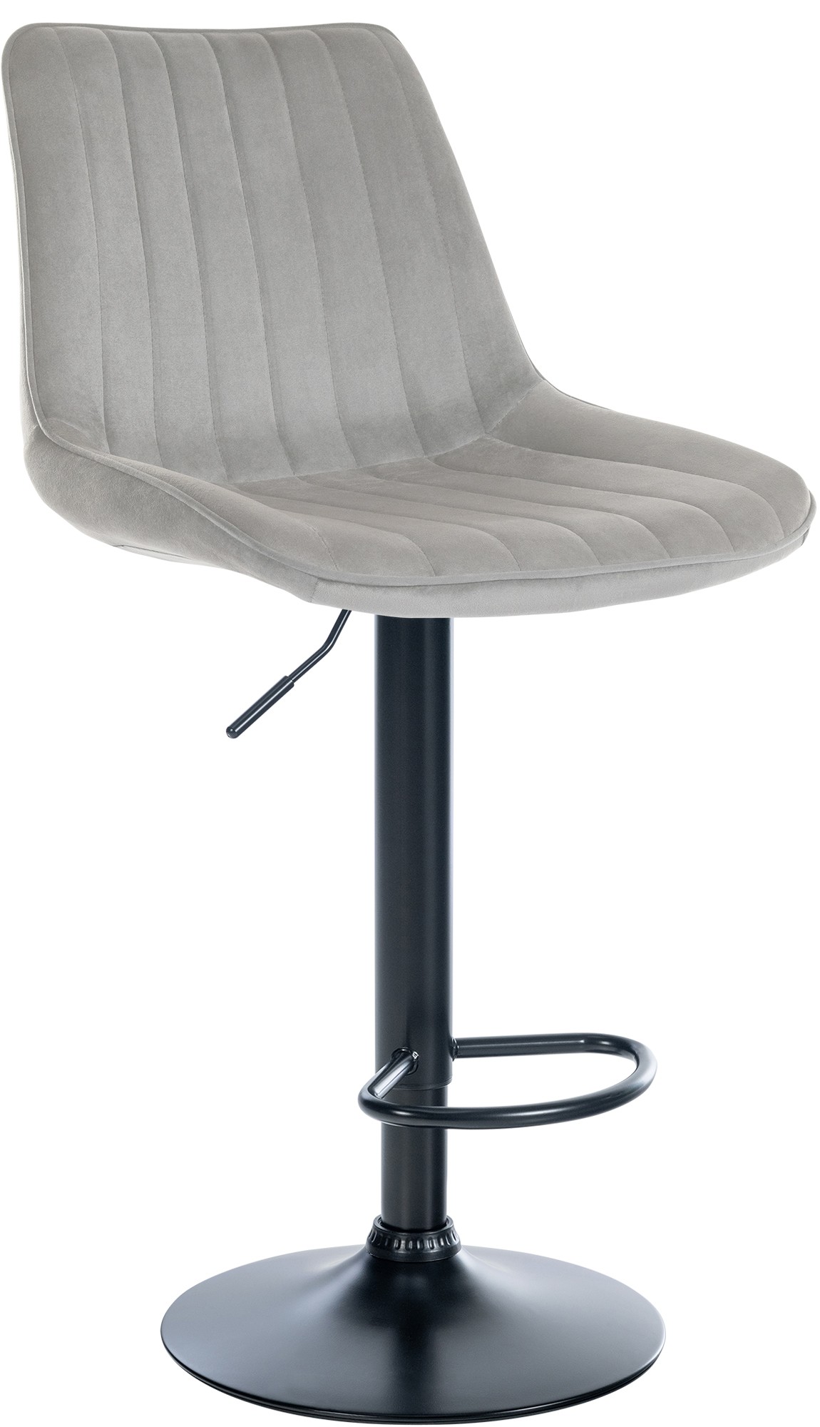 Barhocker Toni Samt schwarz, grau