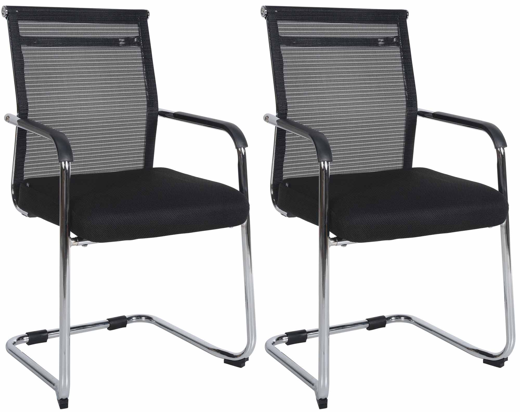 2er Set Besucherstühle Denny, chrom