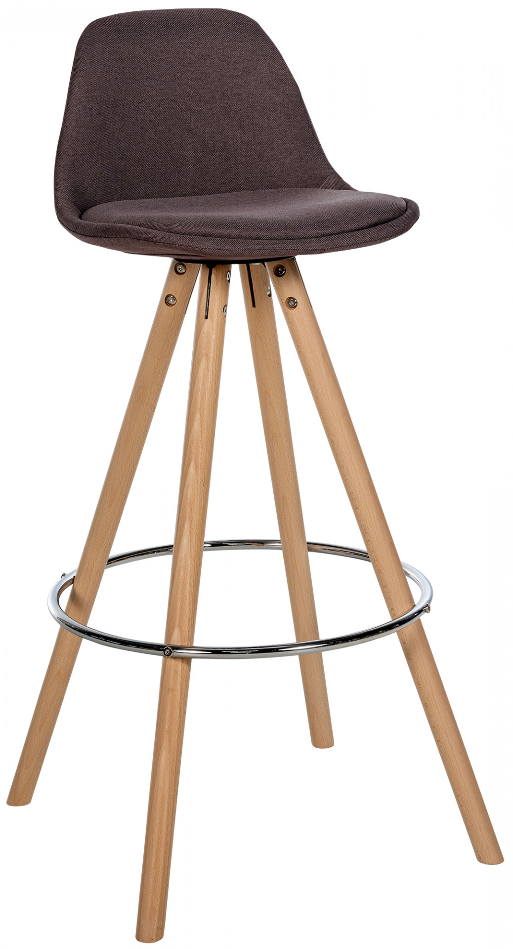 Barhocker Corbin Stoff Rund natura, braun