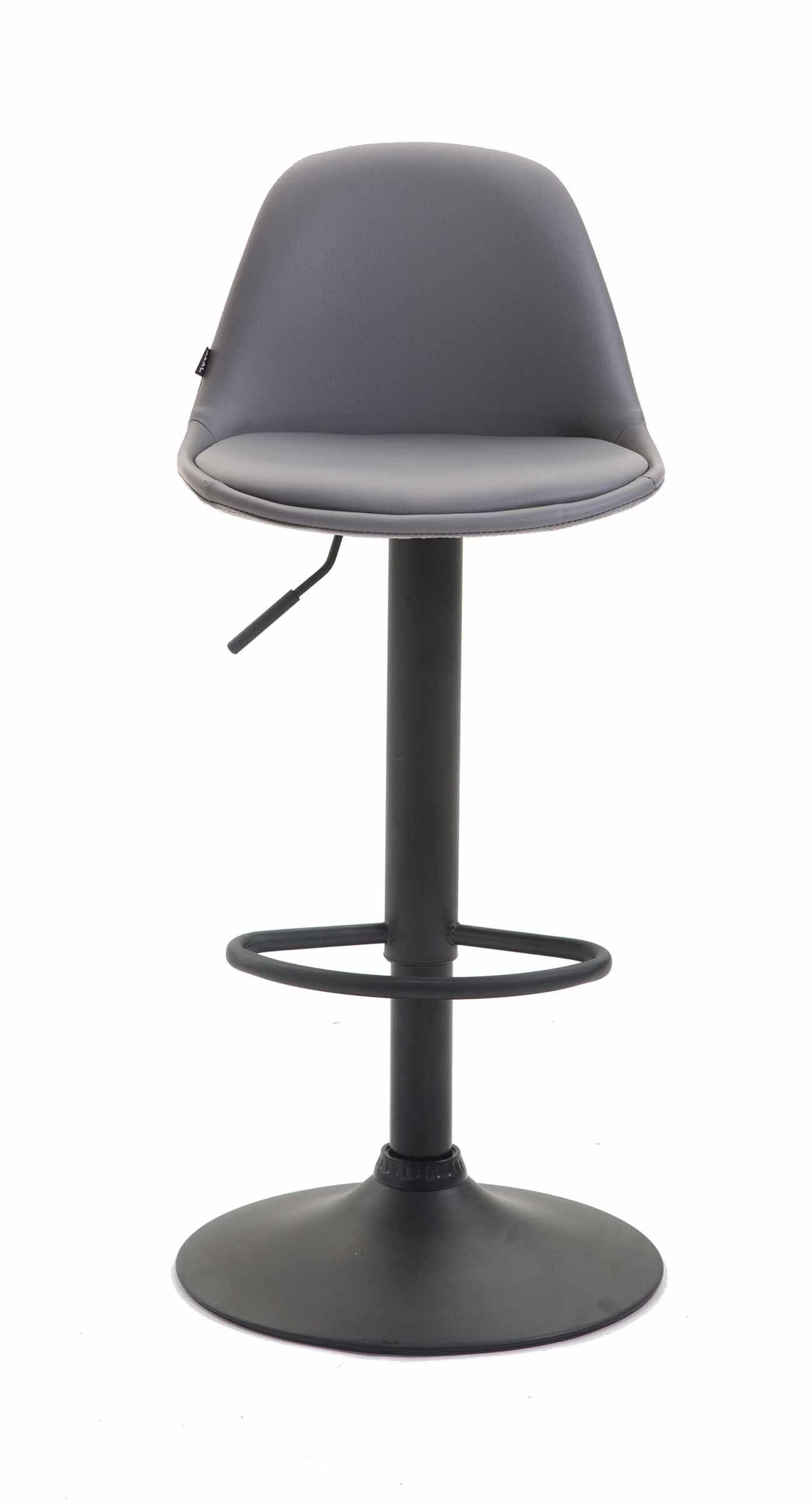 Barhocker Kiel Vollgepolstert Kunstleder schwarz, grau