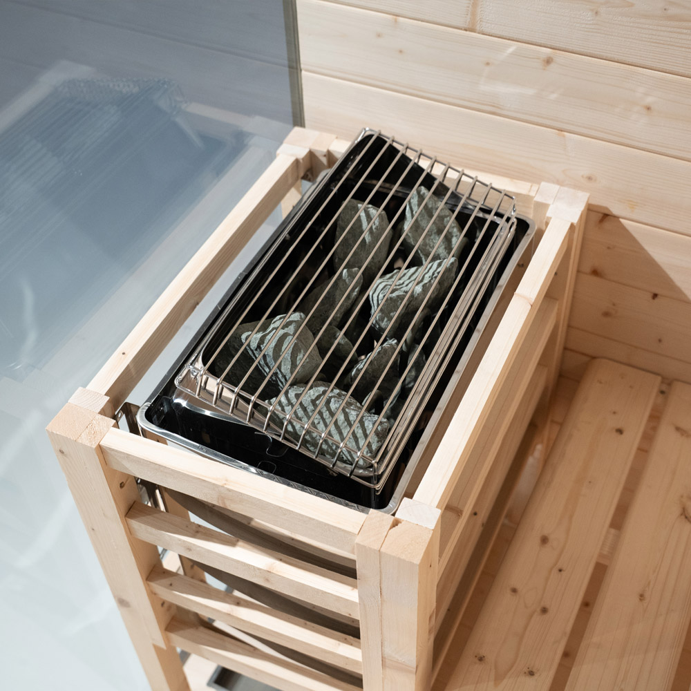 Traditionelle Sauna SHADOW M - 120 x 120 cm für 2 Personen