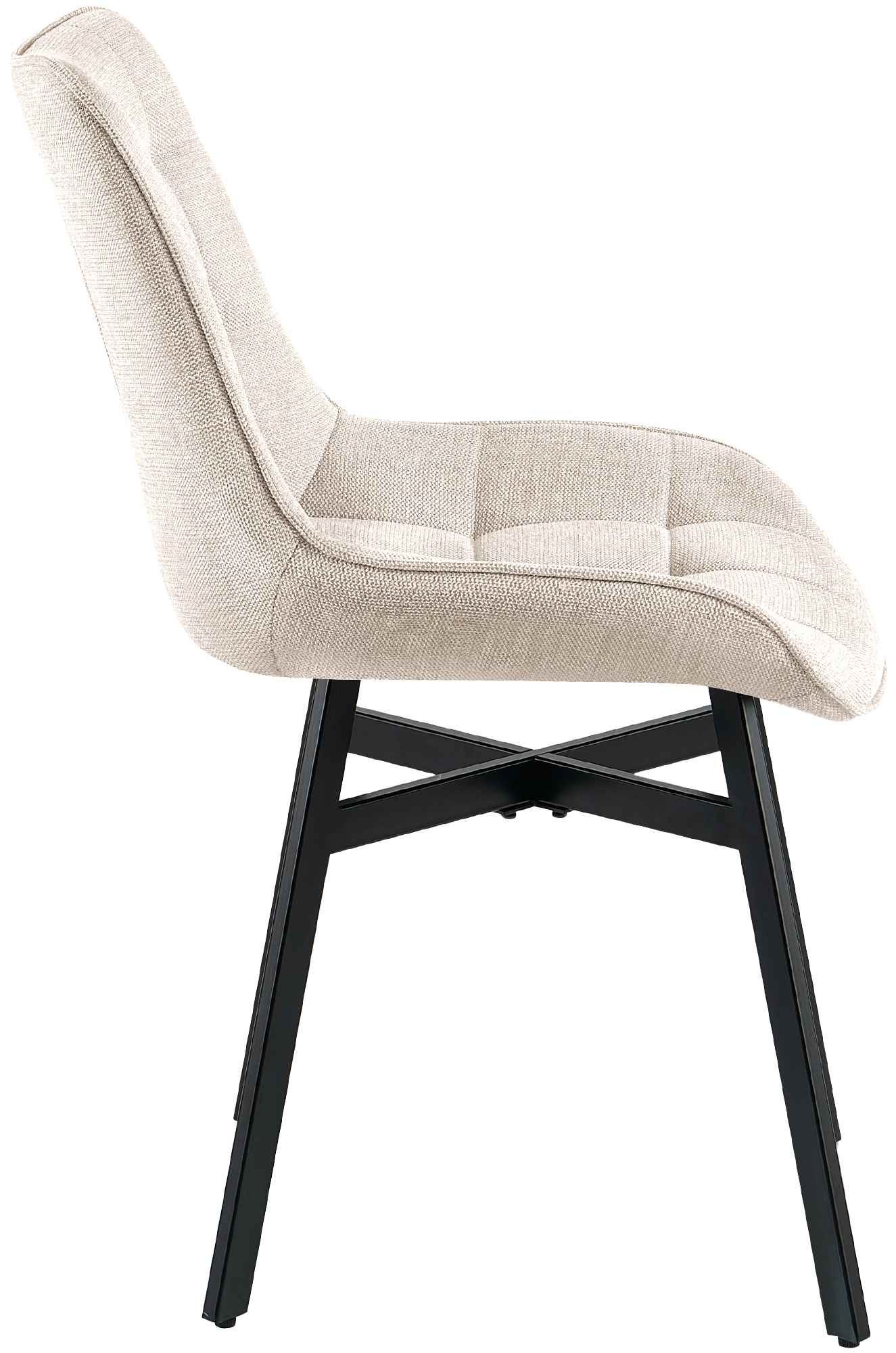 Stuhl Colby Stoff, creme