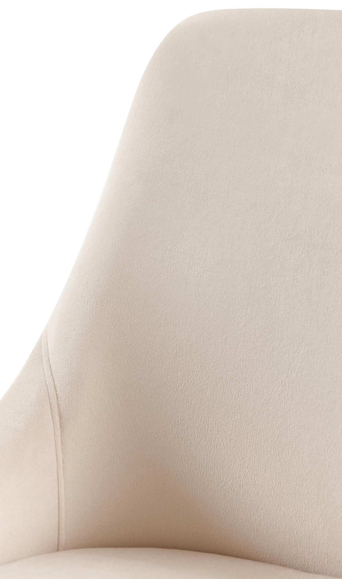Esszimmerstuhl Elmira Samt schwarz, creme
