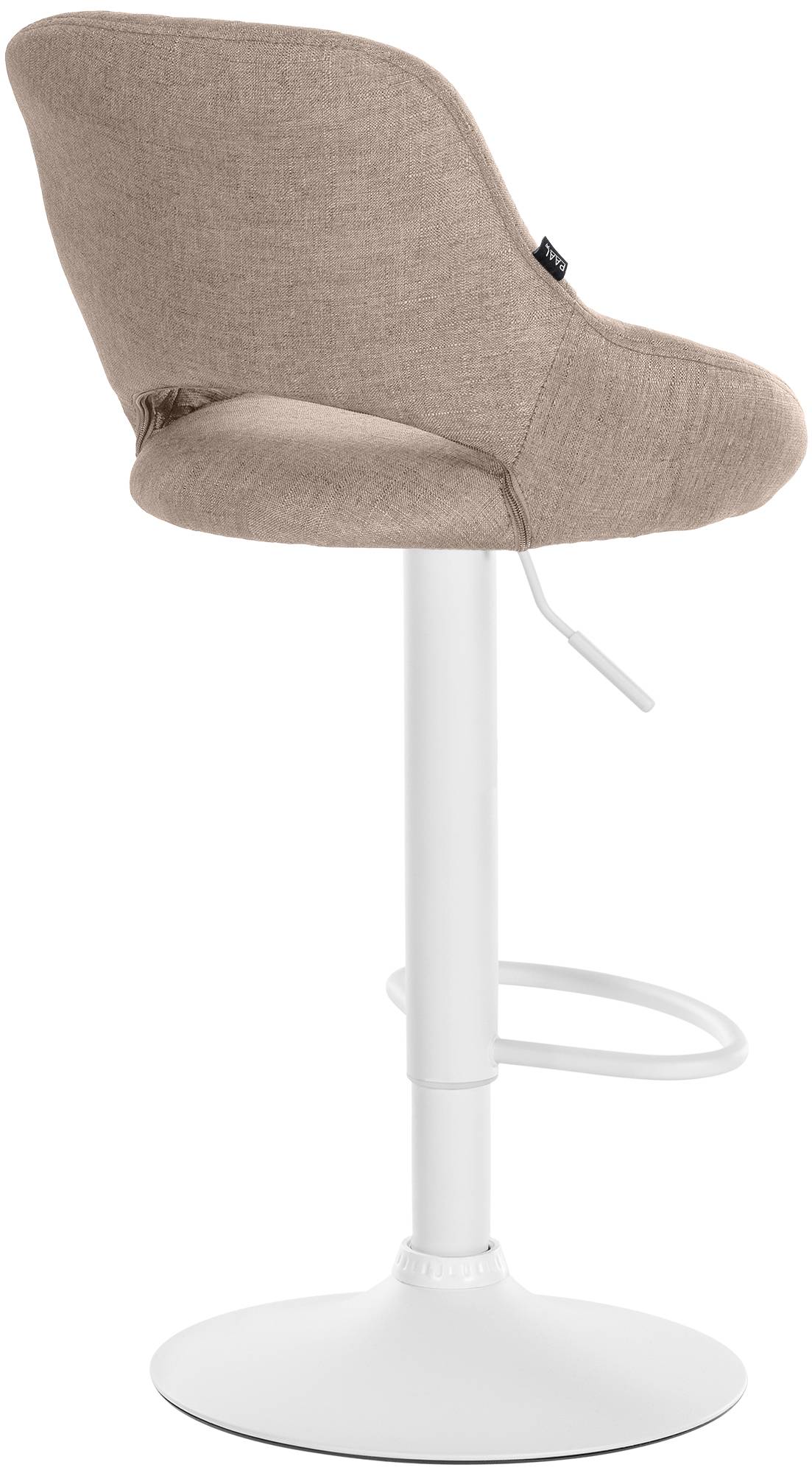 Barhocker Milet Stoff weiß, taupe