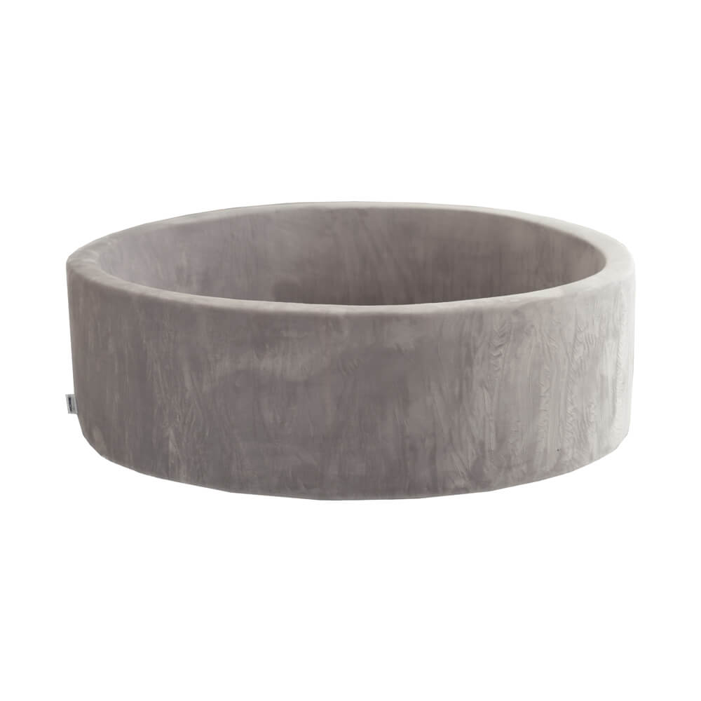 Bällebad Samt inkl. Spielbälle Bunt TWIRL - 100 x 100 cm Grau