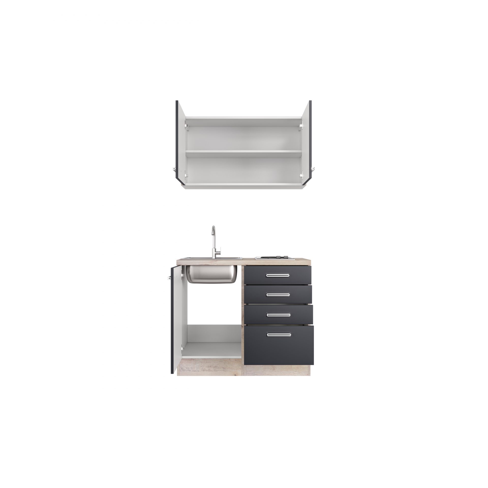 Miniküche ELVA 100 cm mit E-Geräten