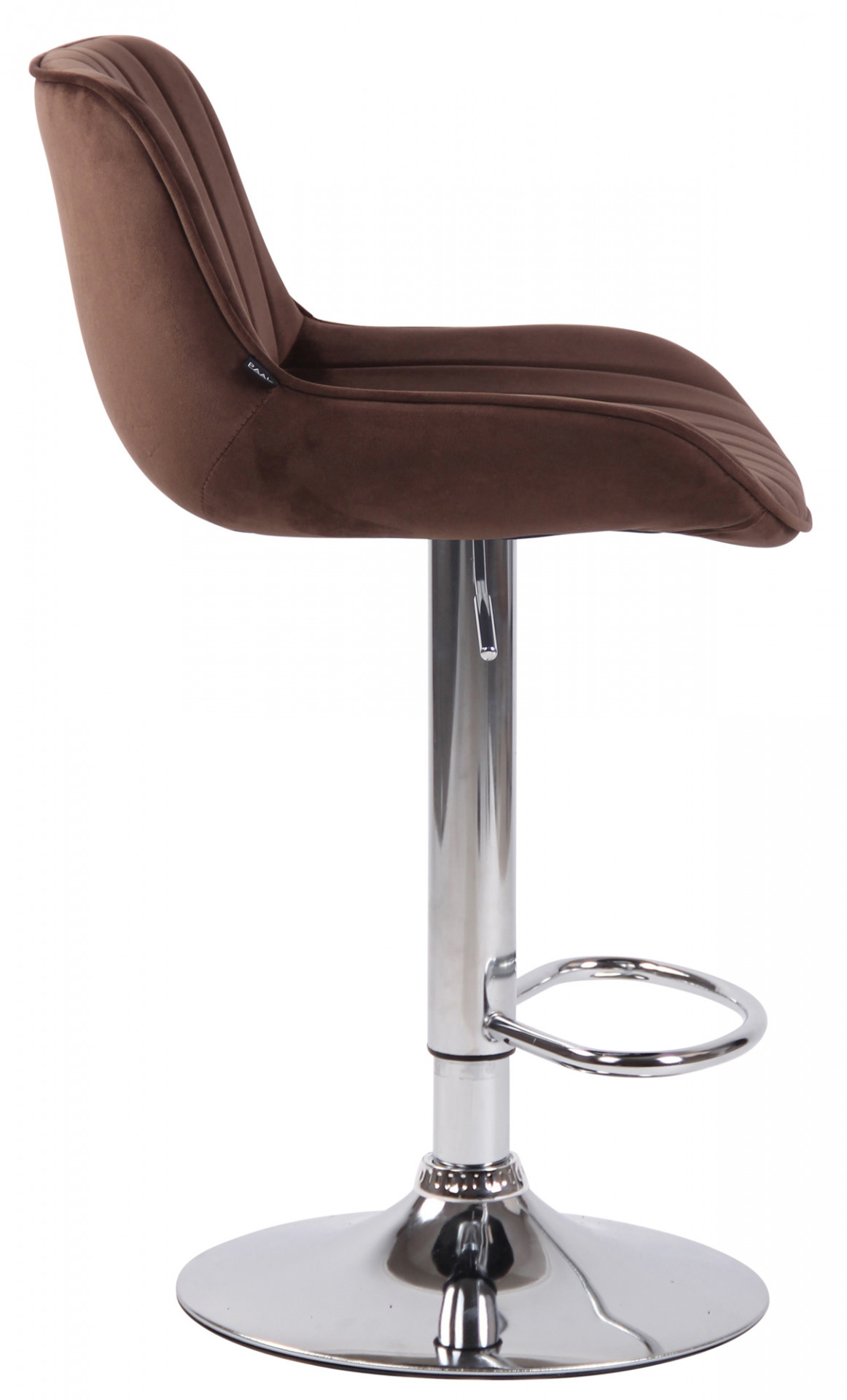 Barhocker Lentini Samt chrom, braun