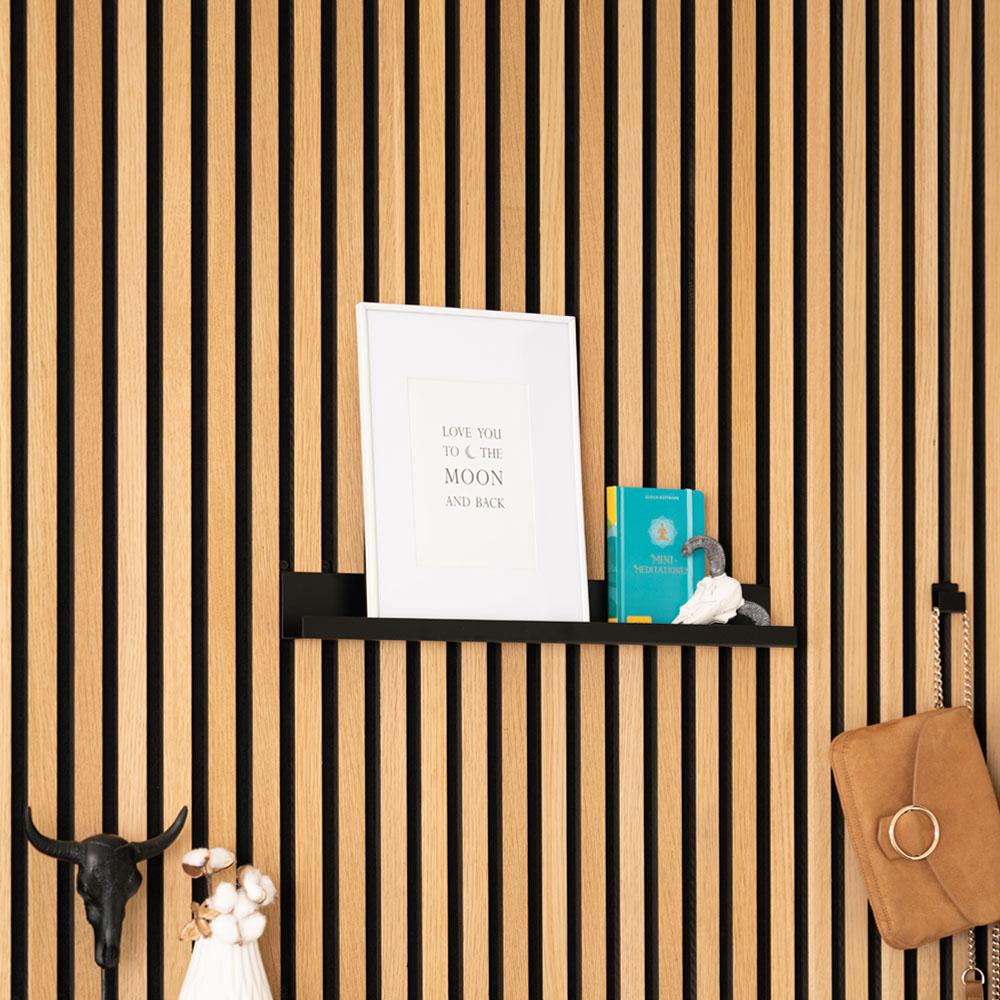 Regal für Akustikpaneel RESONA - 50 x 5 cm Schwarz