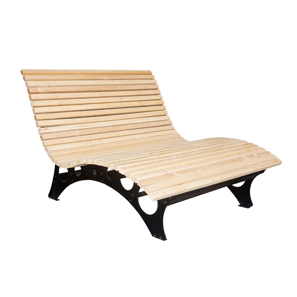 Wellenholzliege/Waldsofa inkl. 1x Auflage TAIGA