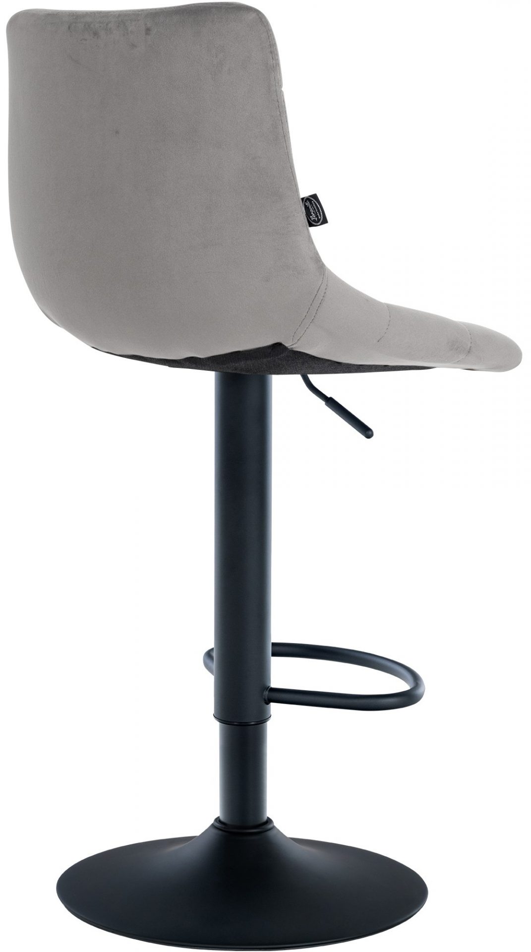 2er Set Barhocker Jerry Samt schwarz, grau