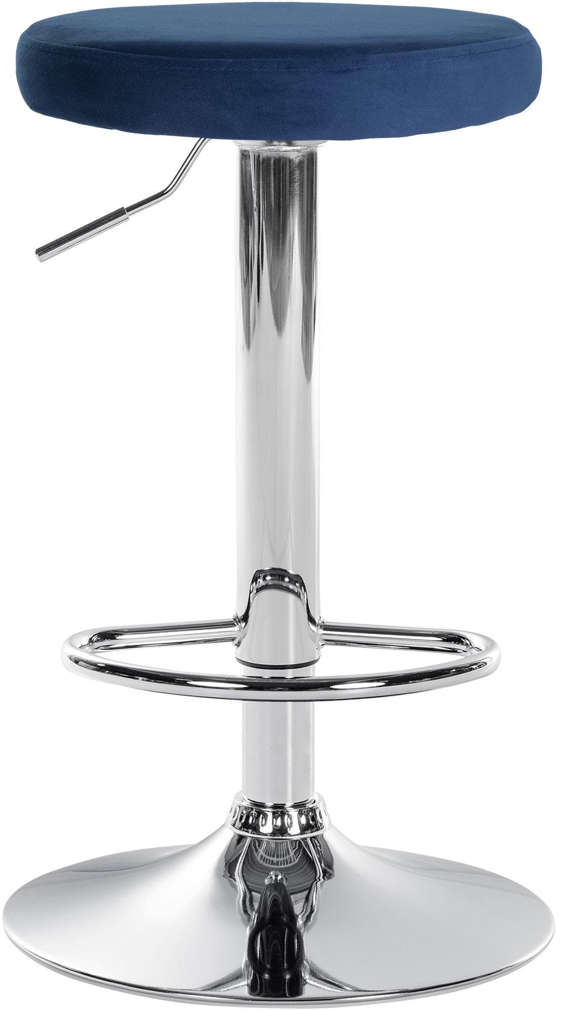 Barhocker Ponte Samt chrom, blau