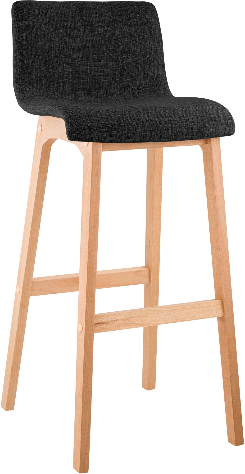 Barhocker Hoover Stoff Natura, dunkelgrau