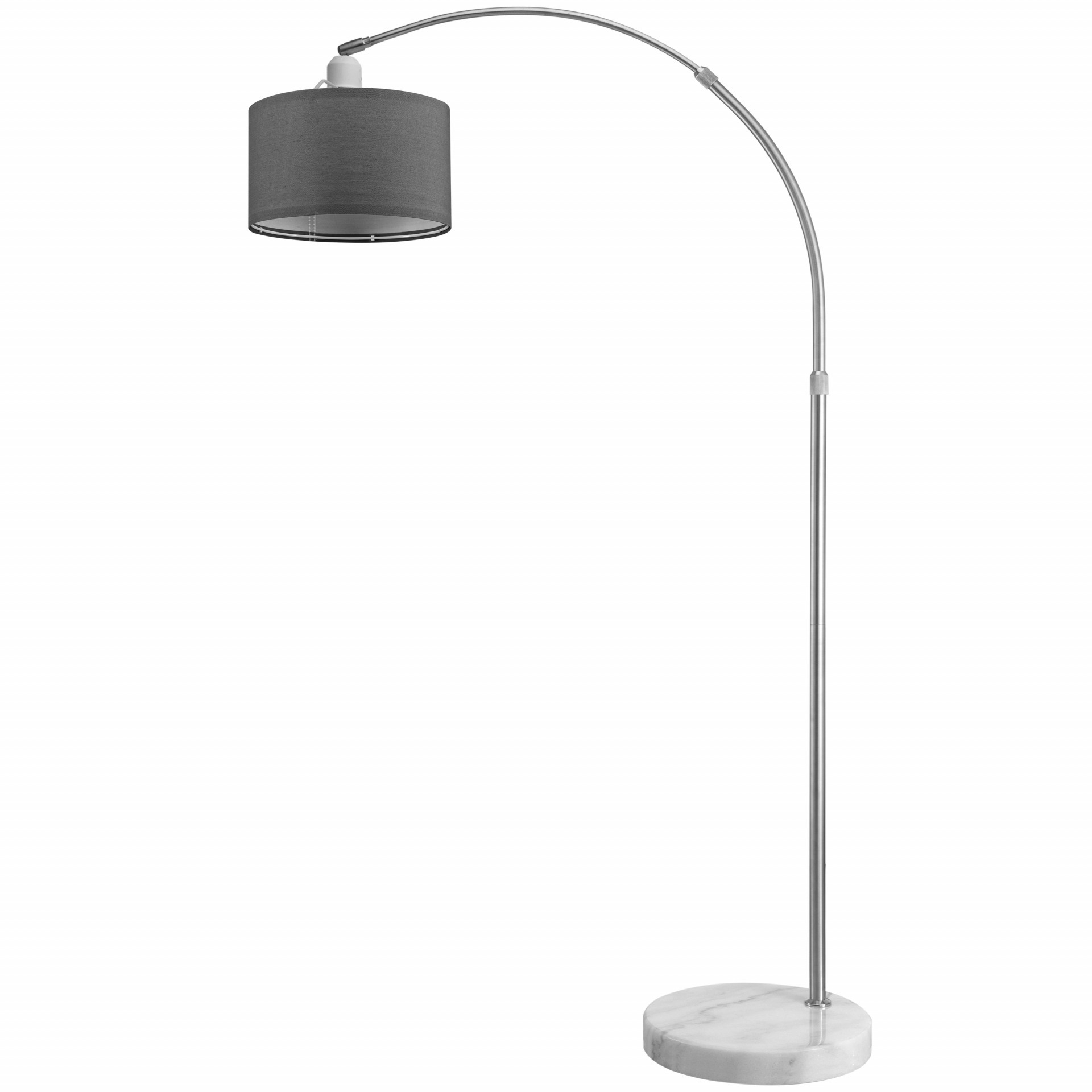 Design Bogenlampe Grau 150-175cm verstellbar