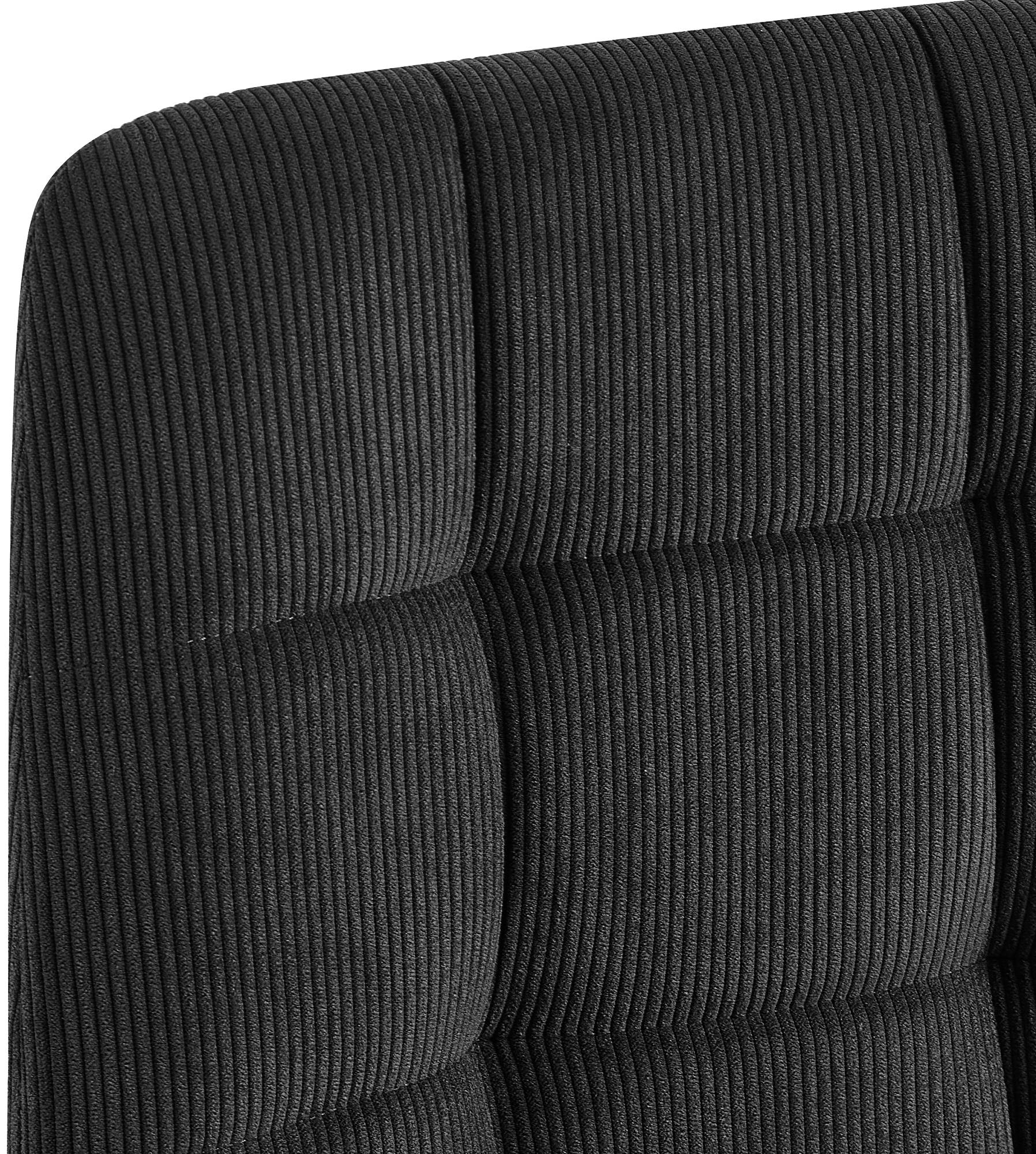 2er Set Esszimmerstuhl Antibes Cord, schwarz