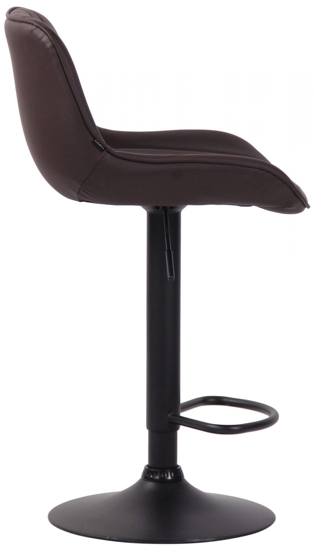 2er Set Barhocker Lentini Kunstleder schwarz, braun