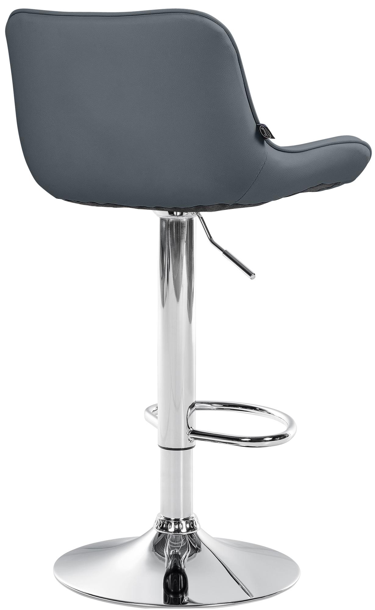 Barhocker Vonore Kunstleder chrom, grau