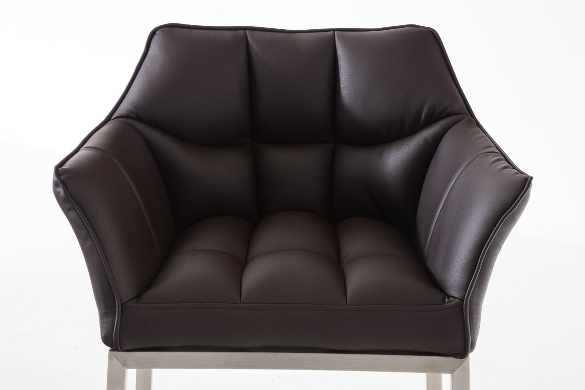 Barhocker Damaso E mit 4-Fuß Gestell, braun