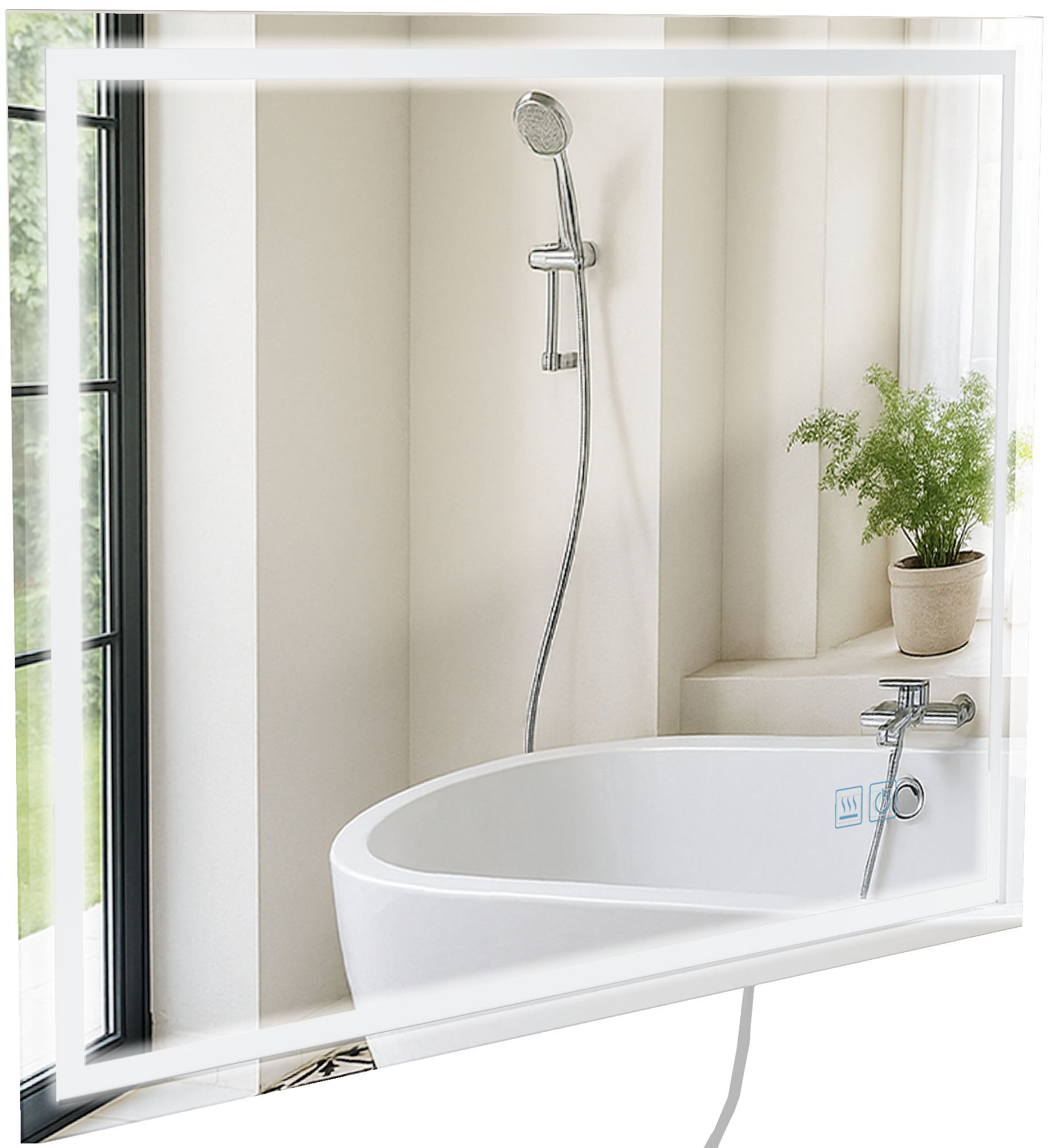 Badspiegel Jaffrey 60x80 ohne Bluetooth, klarglas