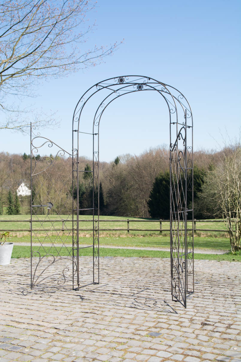 Rosenbogen mit Tor Melissa, bronze