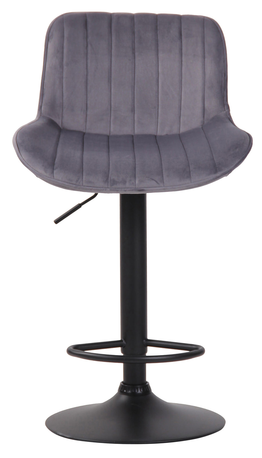 2er Set Barhocker Lentini Samt schwarz, dunkelgrau