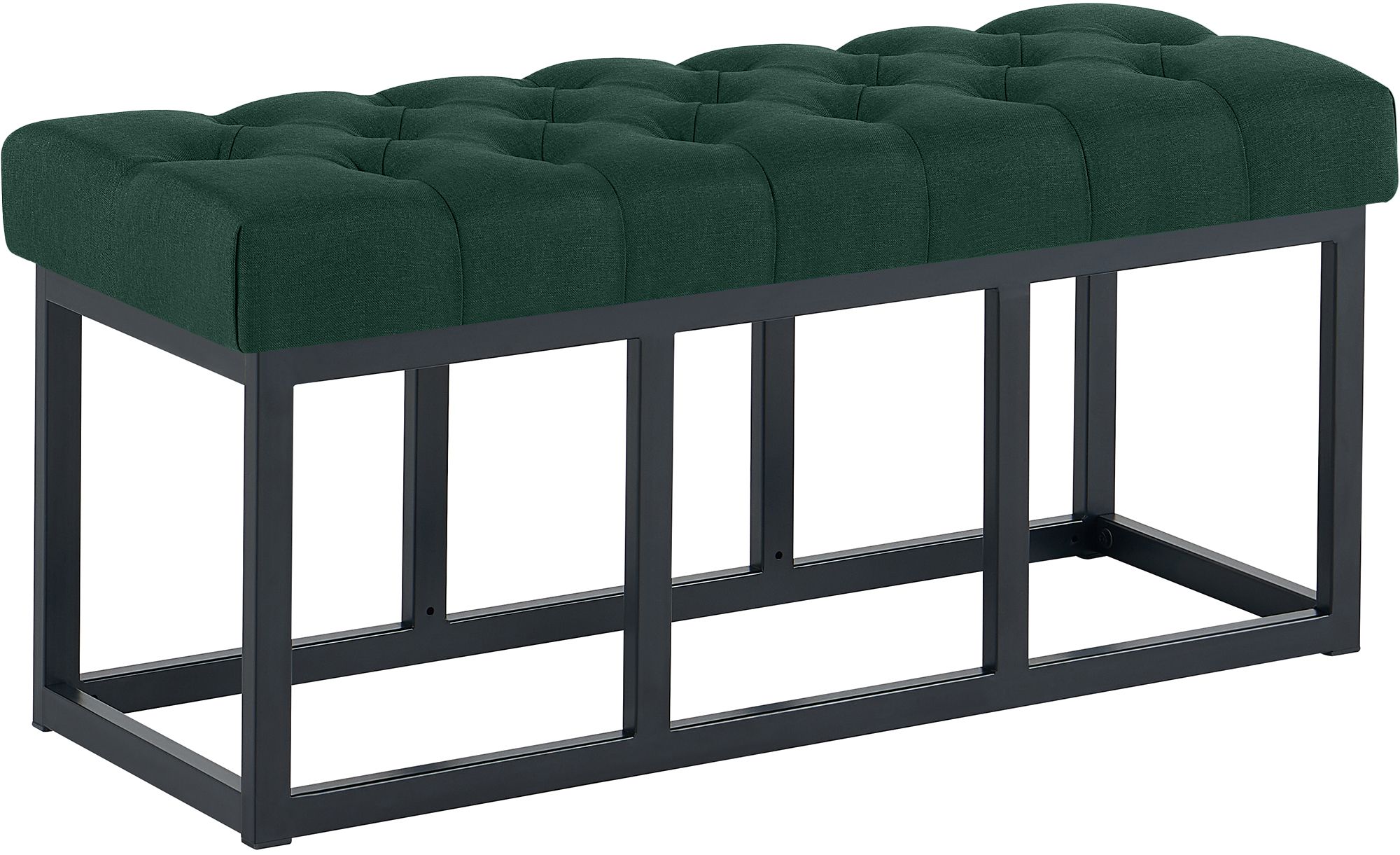 Sitzbank Amun Stoff Schwarz 100 cm, grün