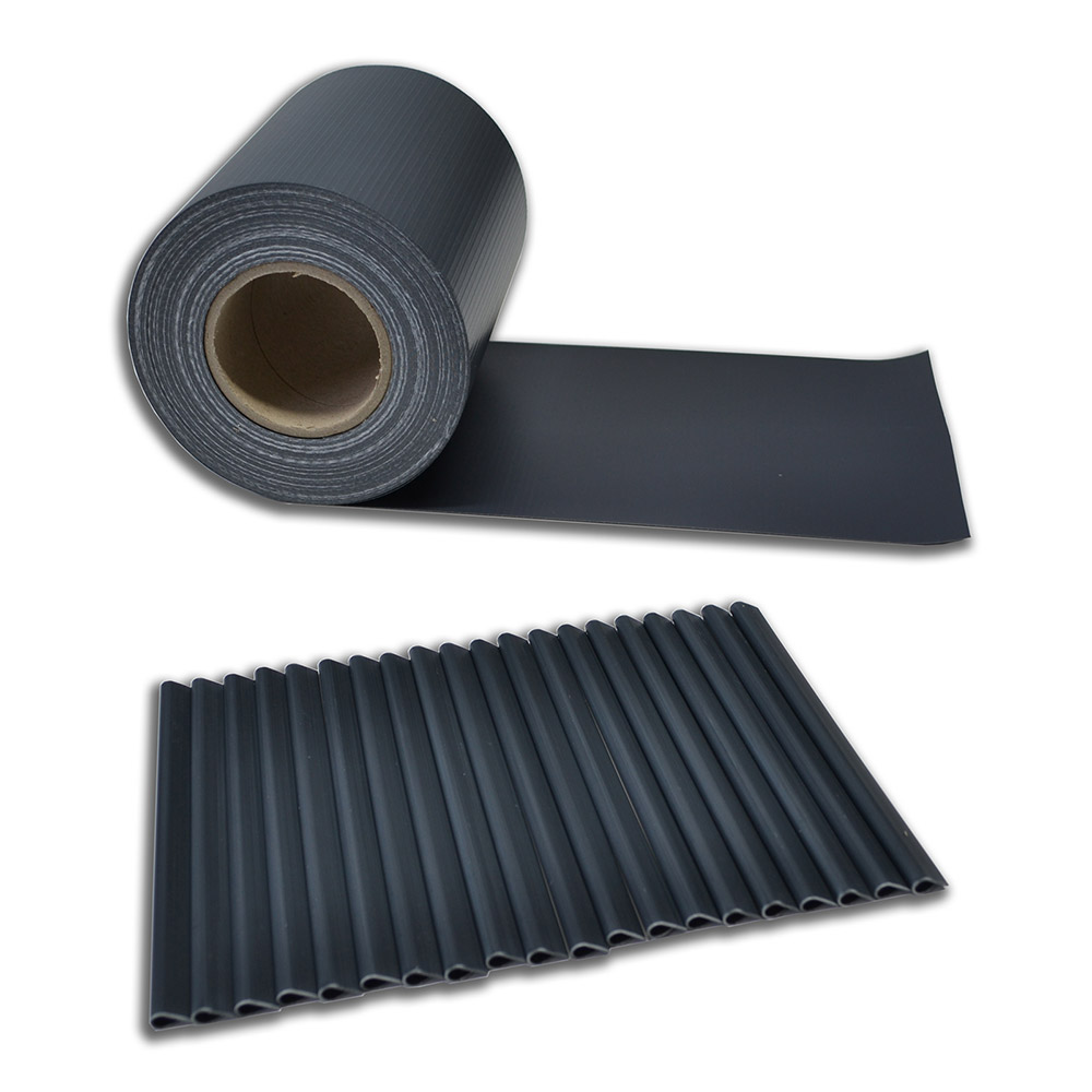 Zaunfolie PVC Sichtschutz MATA - Dunkelgrau