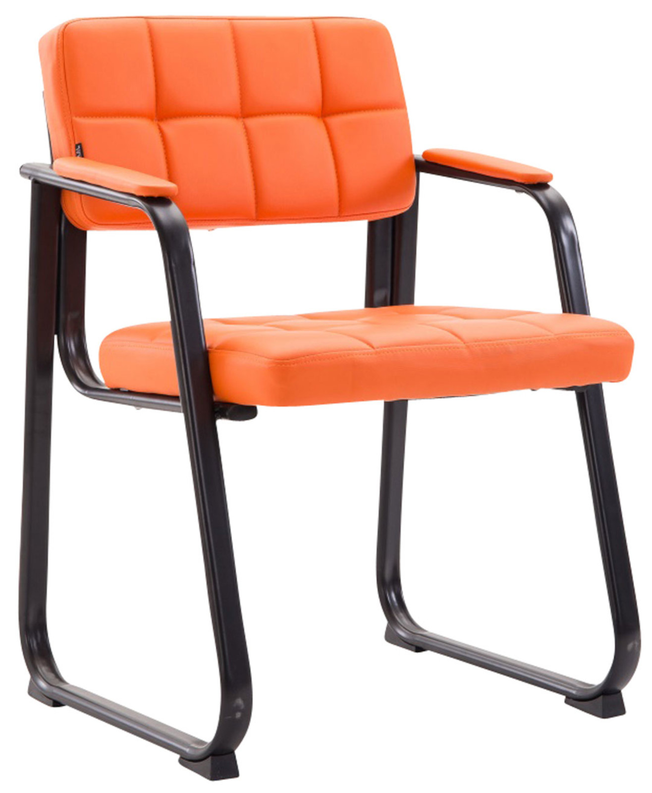 2er Set Besucherstühle Canada B Kunstleder, orange