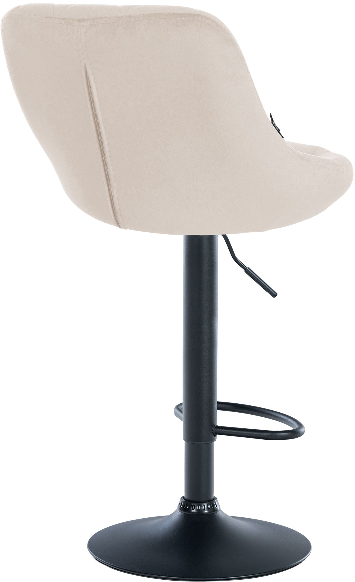 Barhocker Lazio Samt schwarz, creme