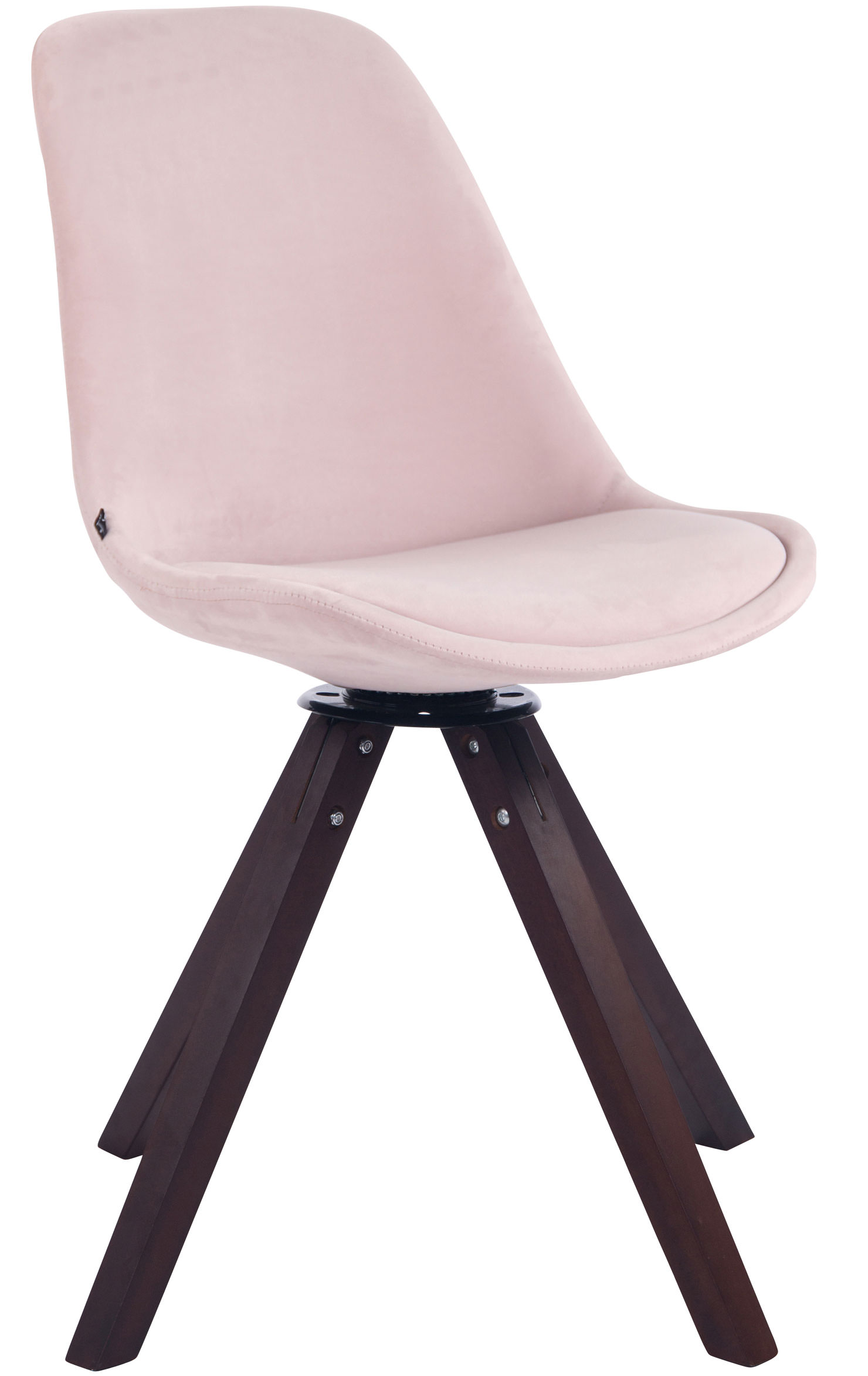 Esszimmerstuhl Troyes Samt Square walnuss, pink