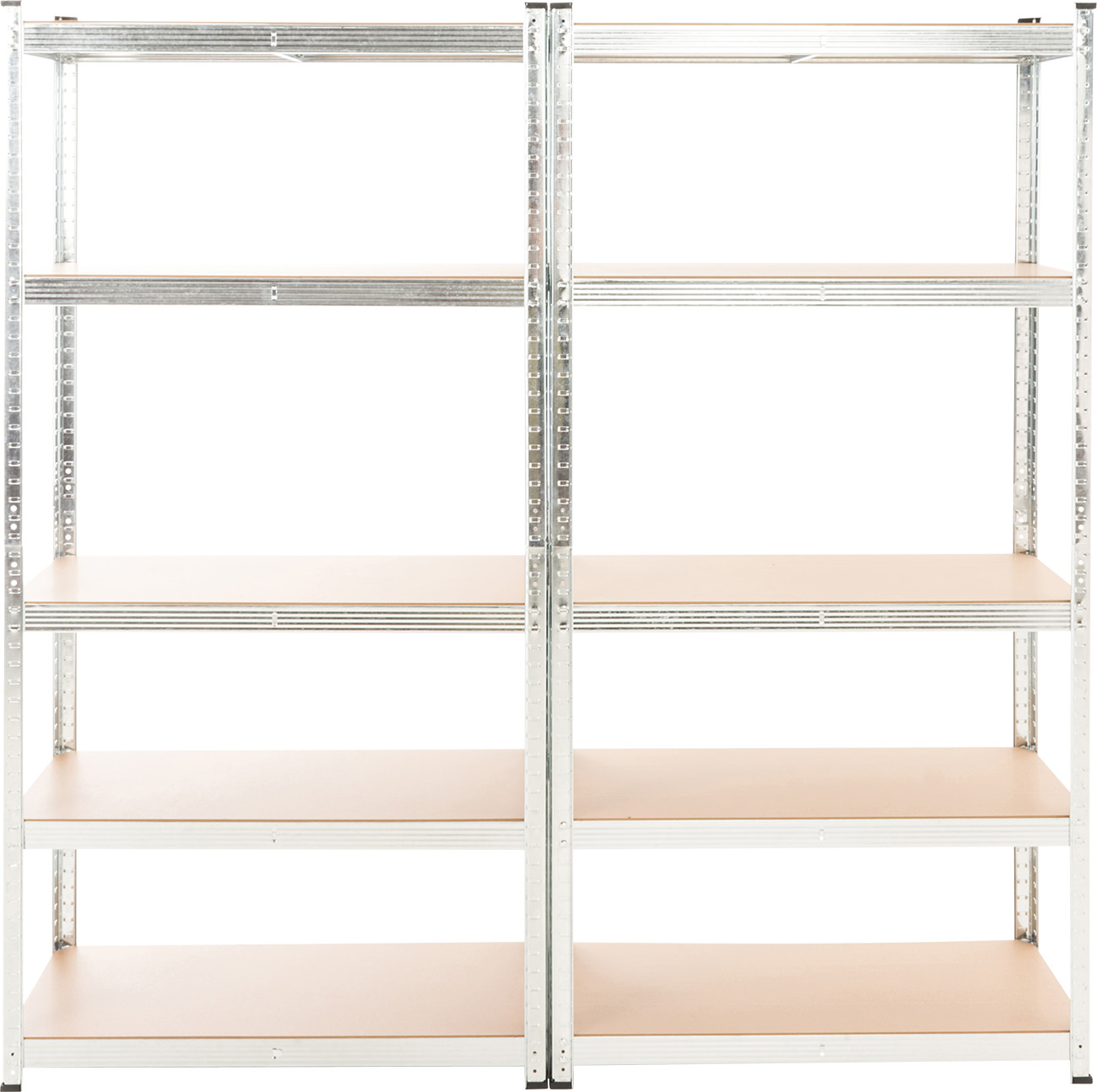 2er Set Steckregal G 90x40x180 cm, silber