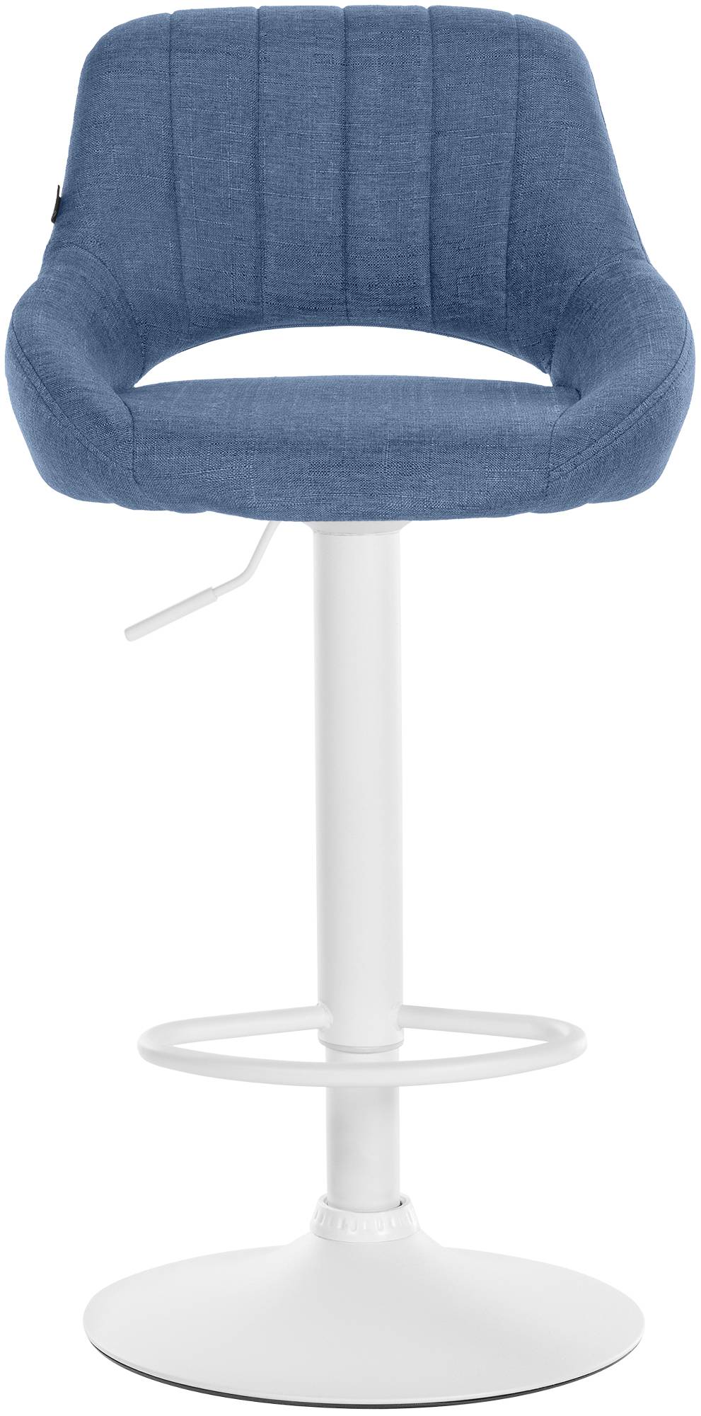 Barhocker Milet Stoff weiß, blau