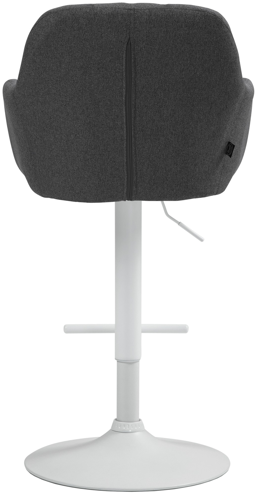 Barhocker Natoma Stoff weiß, dunkelgrau